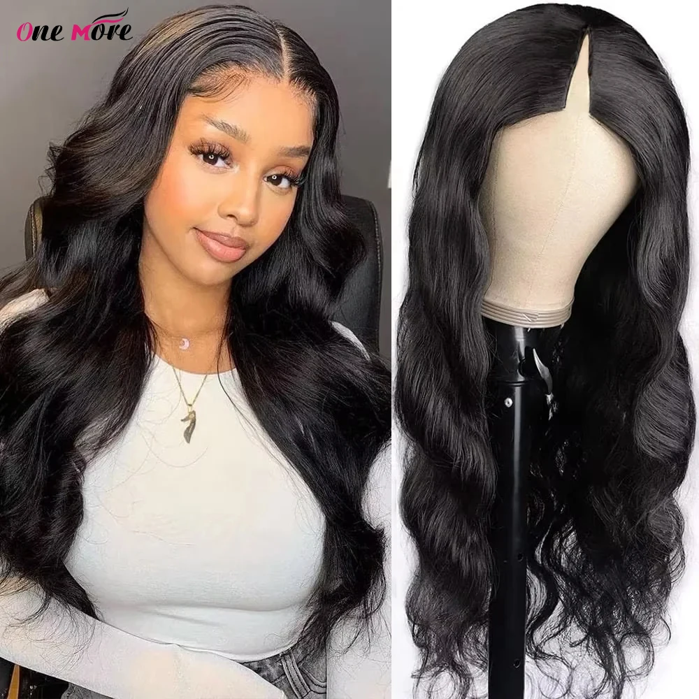 2x4 U Part Brazilian Body Wave Wig Human Hair V Shaped Full Machine Made 250 Density V Part Human Hair Wigs for Women Human Hair Wig