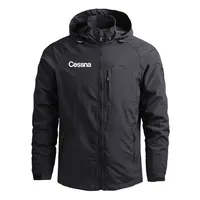 New Casual Hooded Flight Cessna Aviation Pilots Lightweight Windbreakers Men Jackets Coats 2