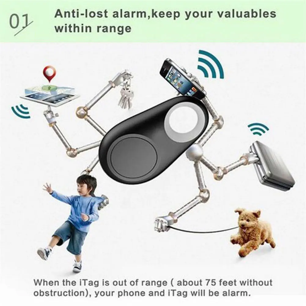 Compact Bluetooth Tracker for Cars, Pets, and Keys - Anti-Lost Device