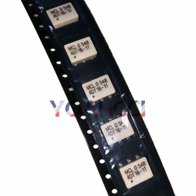 ADT16-1T+(2개) RF 변압기 발룬 1:16 1.5-160MHz 50Ω 0.25W SMD-6 CD542 7.9x5.6mm 플랫 리드 256:1 임피던스 매칭