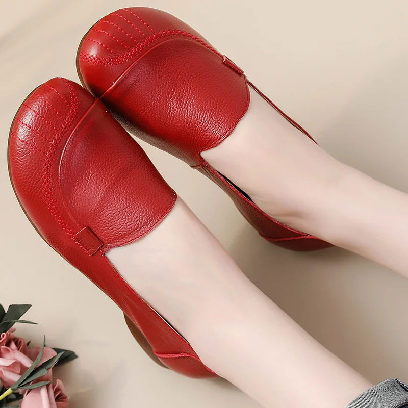 

Туфли женские винтажные из натуральной кожи, роскошные лоферы на плоской подошве, Свадебная обувь для невесты, дизайнерские богемные Мокас...