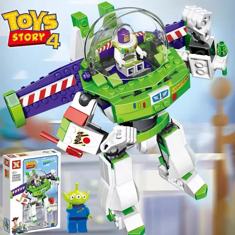 

Головоломка в сборе Disney Buzz Lightyear Moc Mecha, История игрушек 4, сборные строительные блоки, игрушки, подарок на день рождения для детей