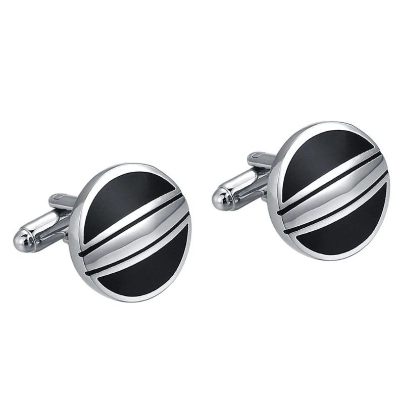 

Men Fashion Cufflinks Black Business Conferences Cuffs Button for Gentlemen Dropship