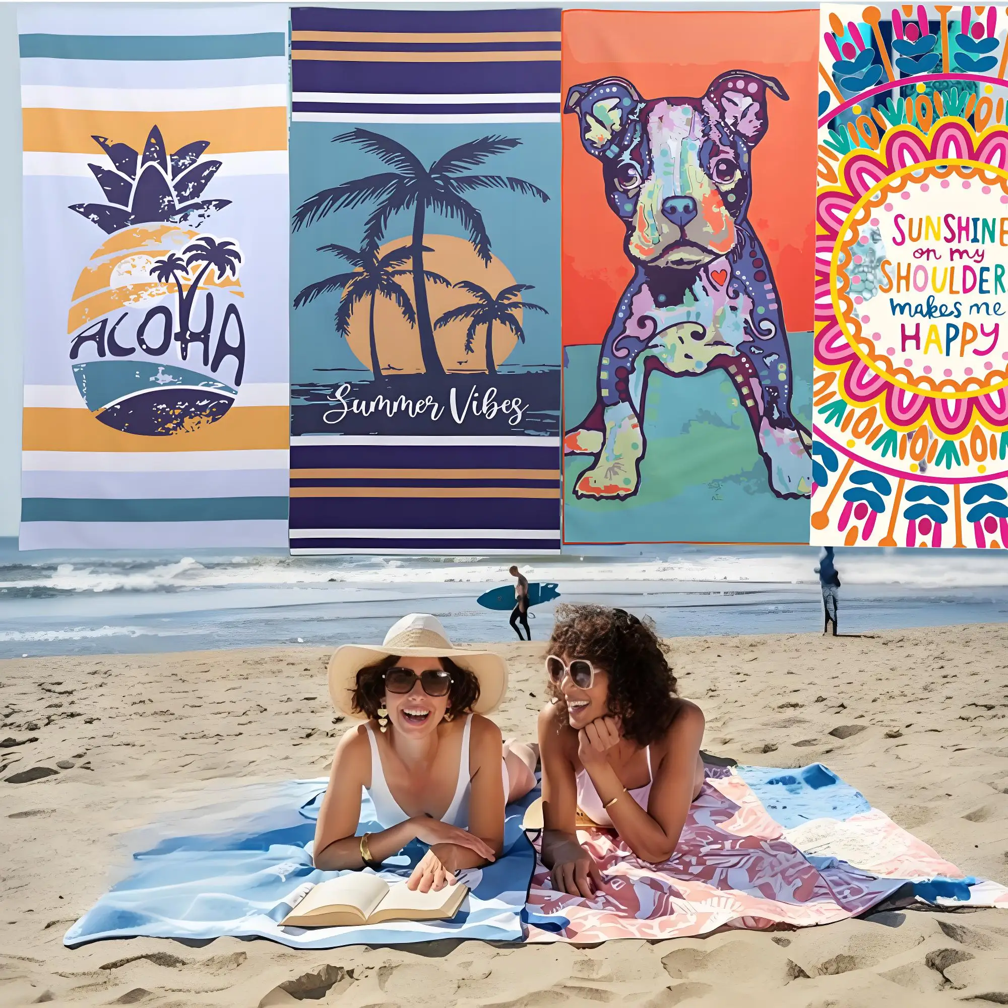 Microfiber Blanket Quick Drying Beach Towels, Oversized 31.5*63in Printing Towel, Super Absorbent Pool Swimming Towel Blanket, 1 Microfiber Blanket Quick Drying Beach Towels, Oversized 31.5*63in Printing Towel, Super Absorbent Pool Swimming Towel Blanket, 1