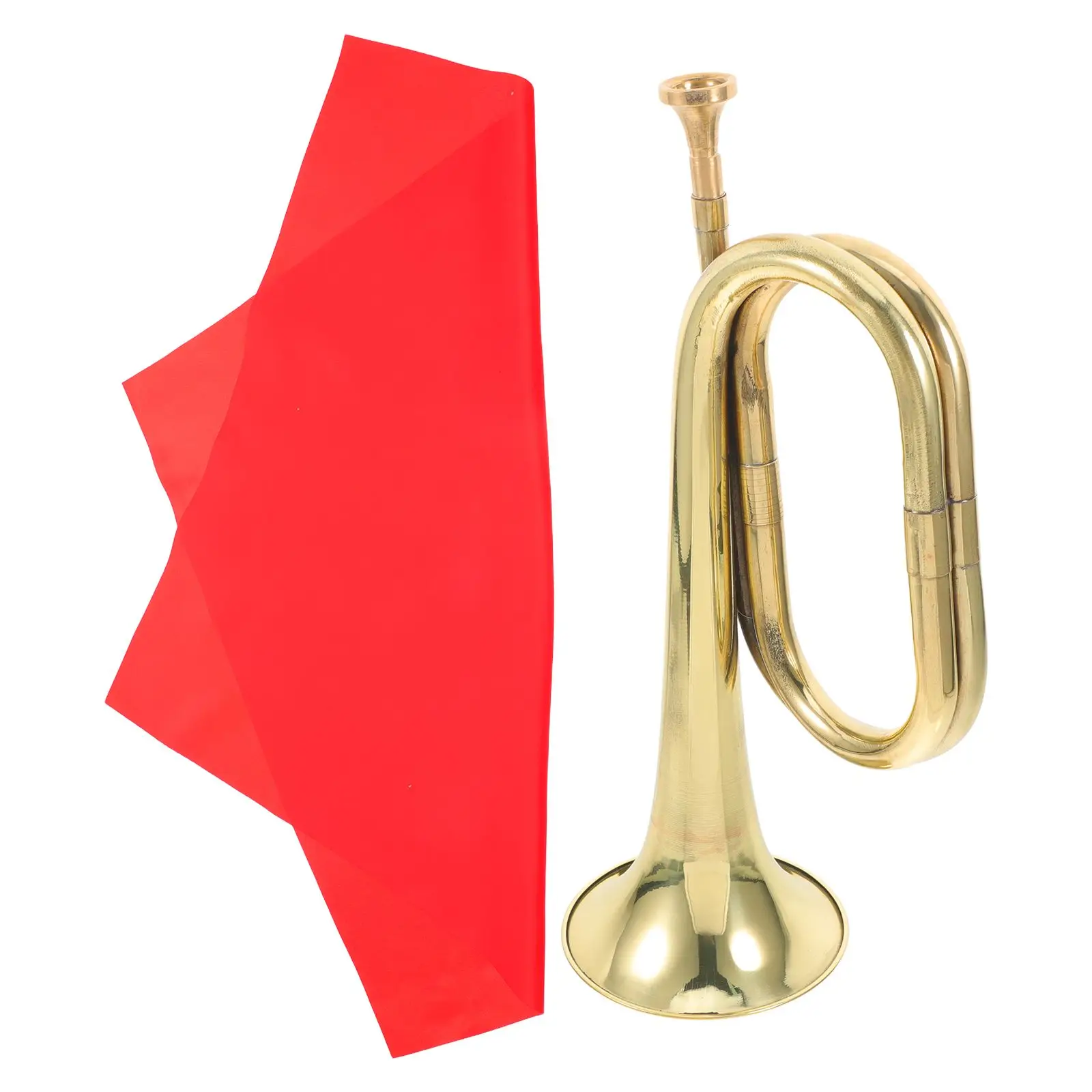 Professional Wind Brass Instrument High Grade Alloy Trumpet Durable Lightweight Beginners Horn Charge Bugle Polished Gold Tone