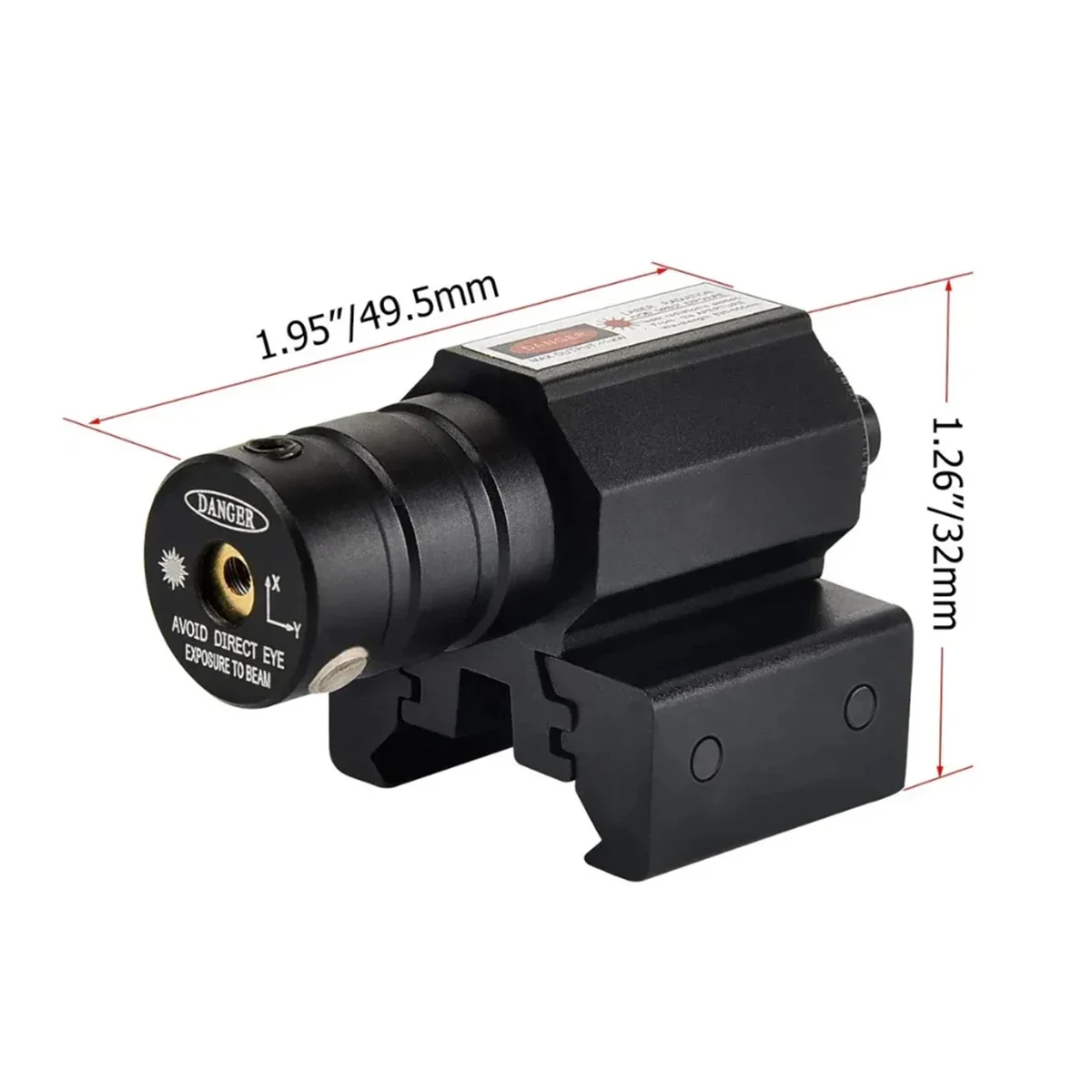 Mini Adjustable 11mm 20mm Red Dot Laser Sight for Rifle Pistol Shooting Hunting Gun Hunting Sight Toy with Battery