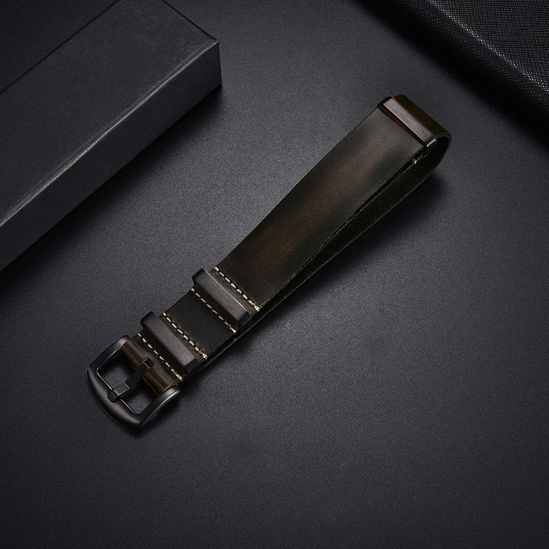 Vintage Genuine Leather Watch Strap – Classic Cowhide Wristband Replacement
