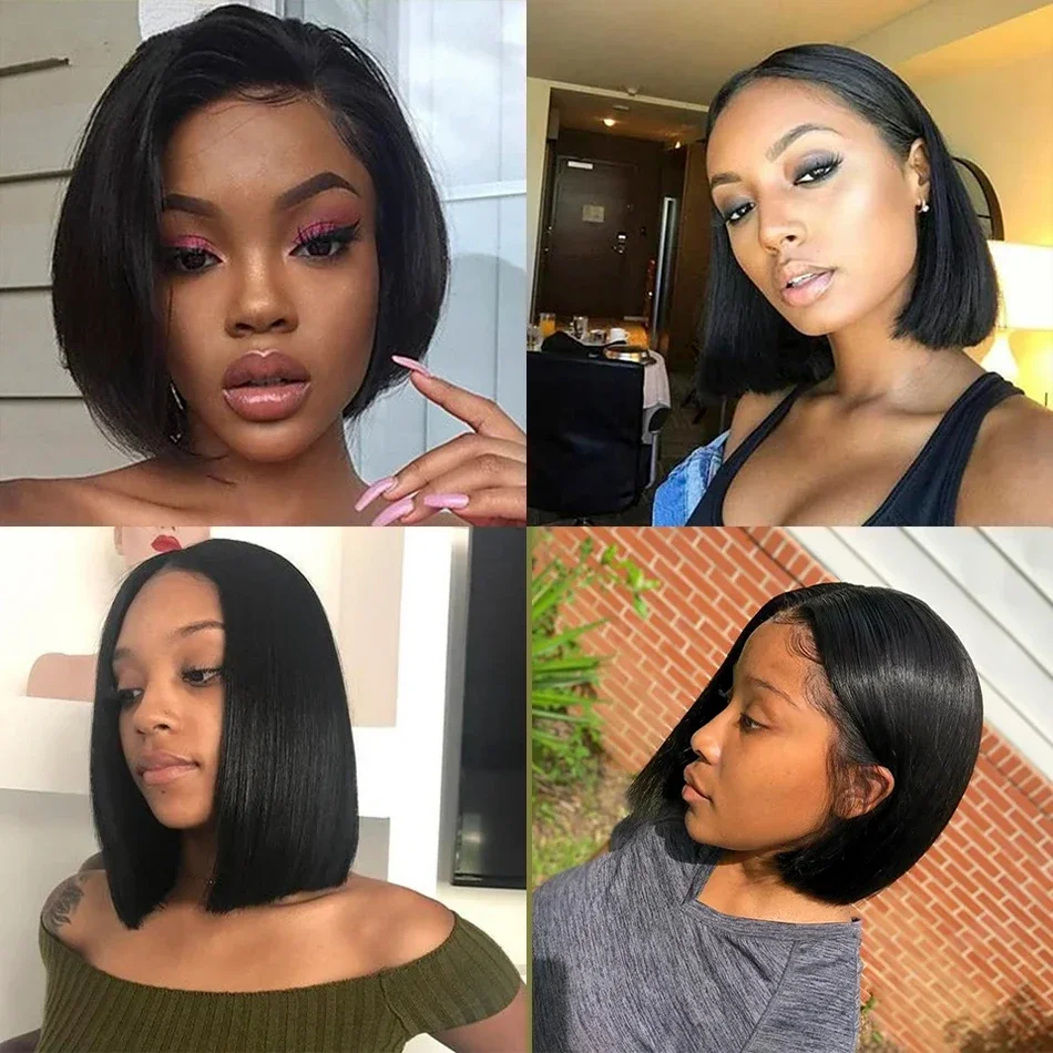 Straight Bob 13x4 Lace Front Wigs Short Bob Wigs Human Hair Lace Frontal Wigs Brazilian Virgin Human Hair For Women