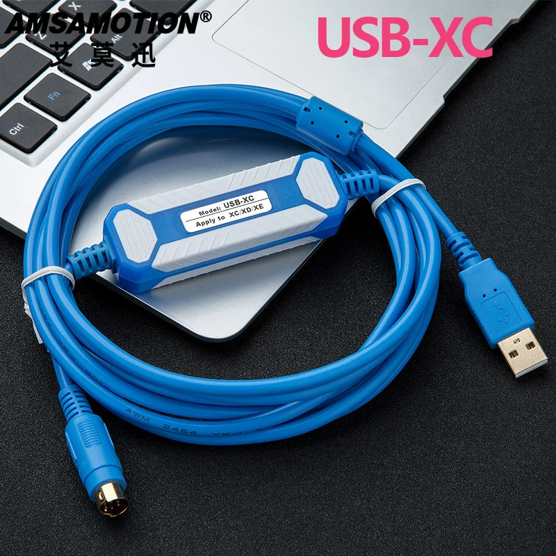 AMSAMOTION 골드 도금 USB-XC USB RS232 어댑터 Xinje PLC XC1 XC2 XC3 XC5 프로그래밍 케이블
