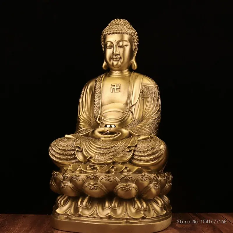 1pc Buddha Statue Home Buddha Hall Great Day Buddha Buddha Bronze