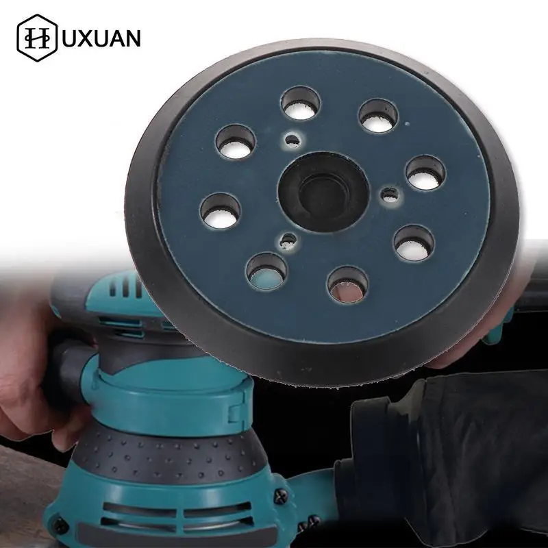 2 Cuscinetti Di Ricambio Per Levigatrice Orbitale 127mm 8 Fori - Compatibili Con Makita BO5031K, DeWalt E Altri, Piastra In Gomma E Plastica