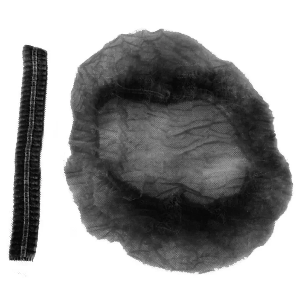 Description Picture 5 of item100 PCS Disposable Microblading Non Woven Fabric Makeup Hair Net Cap Sterile Hat Chef Catering Dust Strip Hat Bathroom Supplies