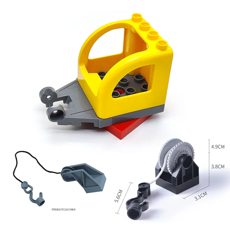 City Train Track Sets Assembly Railway Accessories Bricks Children Interactive Toys Big Size Building Blocks Compatible DuploED 4