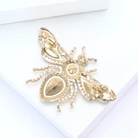 Stylish Rhinestone Bee Brooches for Women Unisex Crystal Glass Insect Pins Event Funny Luxury Gifts New Year Friends Decoration 5