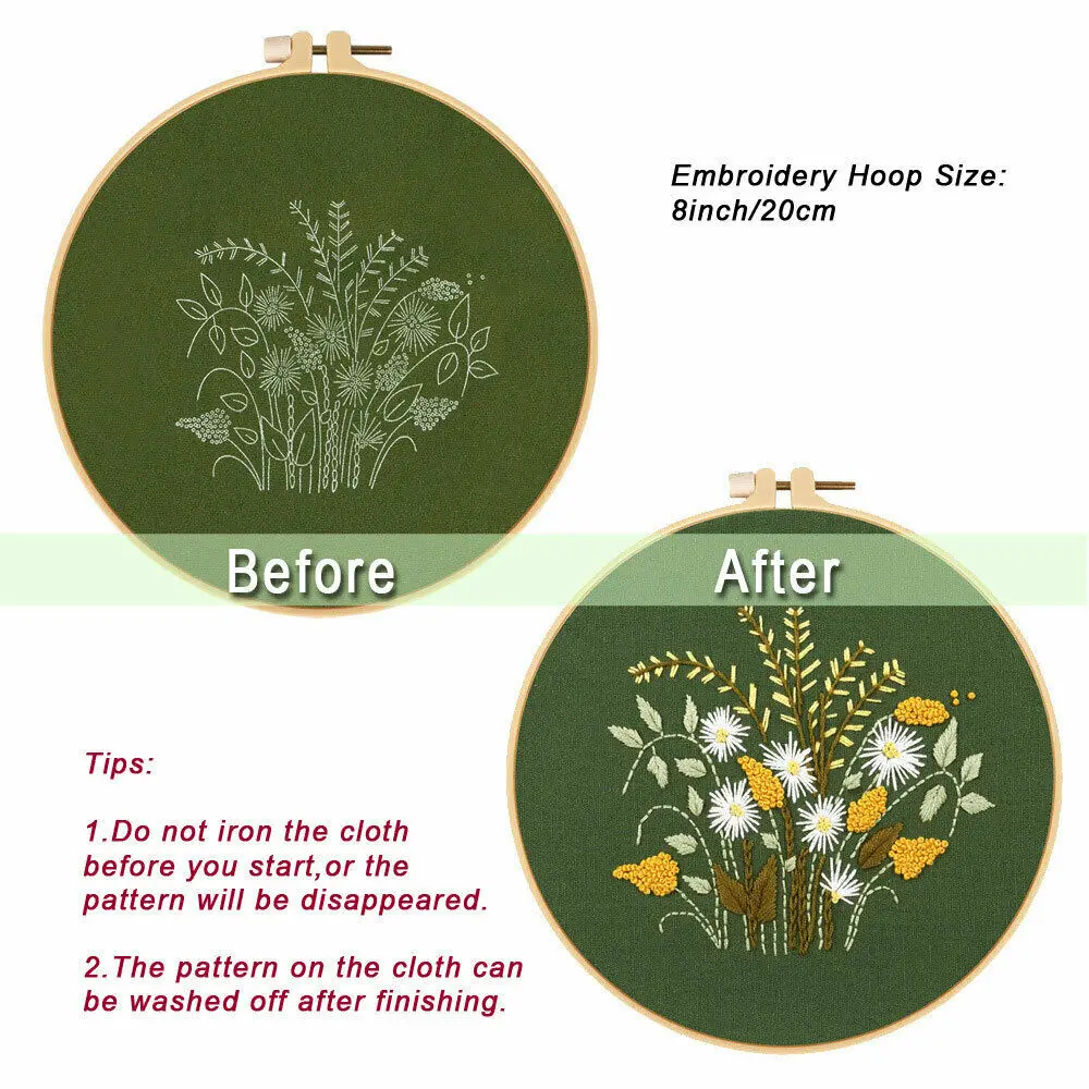 DIY Creative Plant Pattern Embroidery Sewing Kit Craft Cross Stitch Material Semi-finished Handmade Needlework For Home Decor embroidery set embroidery kits