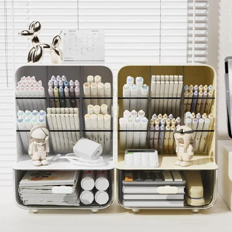 Pen holder Large Capacity Slanted Pen Holder Desk Stationery Storage Box for School Office Desktop Sundry Storage Rack Desk Organizer