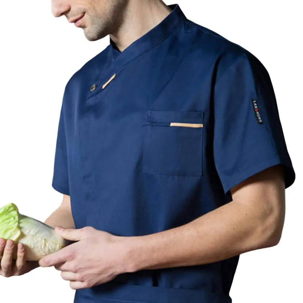 Chef Uniform Unisex Kitchen Bakery Catering work Cook Short Sleeve shirt Breathable Chef Jacket Bakery Tops chef uniform
