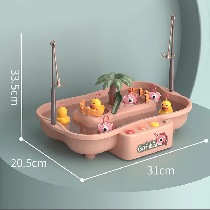 New Child Toy Magnetic Fishing Music Electric Circulation Fishing Duck  Fishing Platform Water Play Game Toys for Kids Gift