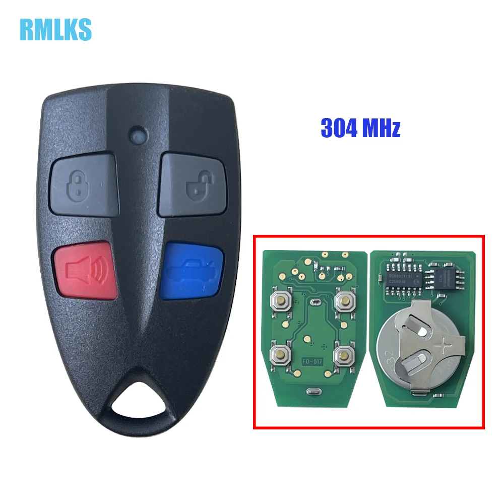 

Replacement 4 Buttons 304MHz Smart Remote Car Key Fob For Ford Falcon AU FPV XR6 XR8 Series 2 3 99'-02' AU2 AU3