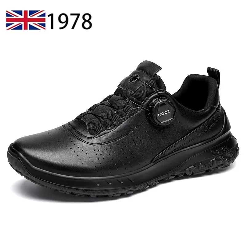 Fashion Men's Outdoor Casual Shoes Soft Soled Travel Sports Shoes Genuine Leather Men Business Anti Slip and Breathable