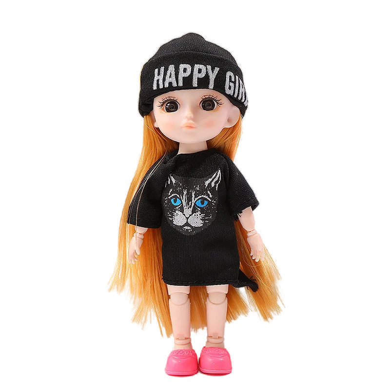 

1/12,Dolls For Girls,Ball Jointed Doll,16cm Mini BJD Doll with Clothes and Shoes,Real Doll,Movable Joints Gift Girl Toy,