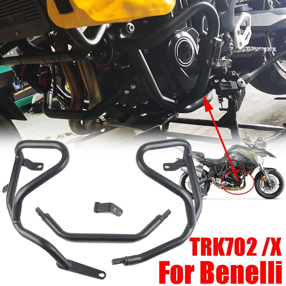 

For Benelli TRK702 TRK702X TRK 702 X 702X Accessories Highway Engine Guard Crash Bar Frame Stunt Cage Bumper Fairing Protector