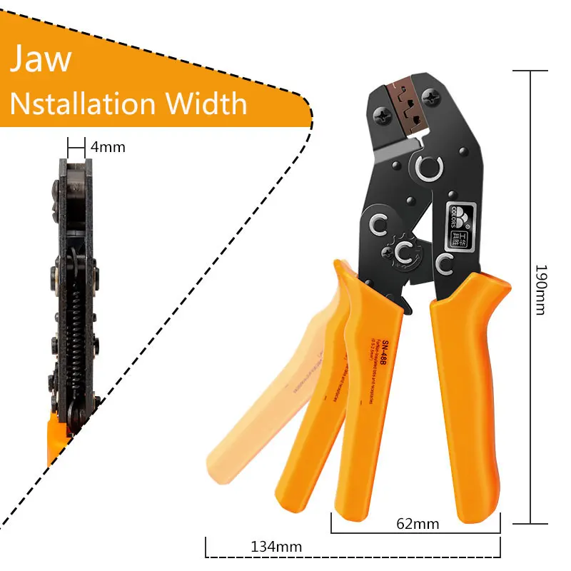 handheld electric planer SN-48B Crimping tool 2.8/4.8/6.3mm insulated cable connector plug and socket shovel connector insulating sleeve Kit bench dog router plane