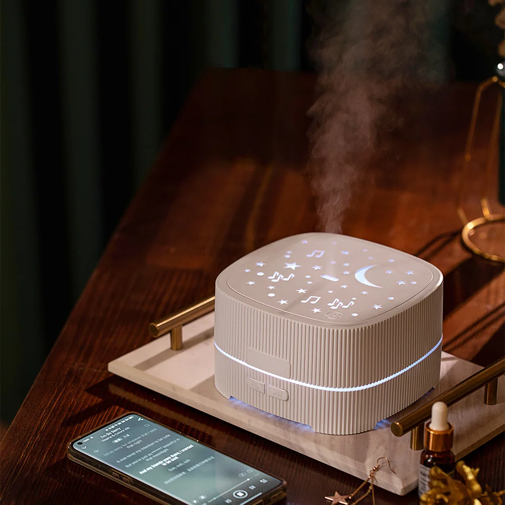 

Humidifier Diffuser Music Player RGB Lights Fragrance Essential Oil Aroma Diffusers With BT Speaker Colorful Night Lights