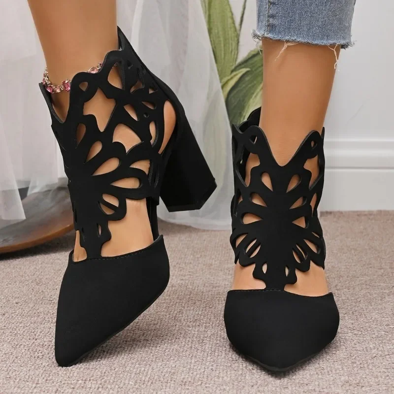 Ladies Shoes 2025 High Quality Ankle Women's Boots Fashion Hollow Out Modern Boots Women New Plus Size Best Seller Sandal Boots