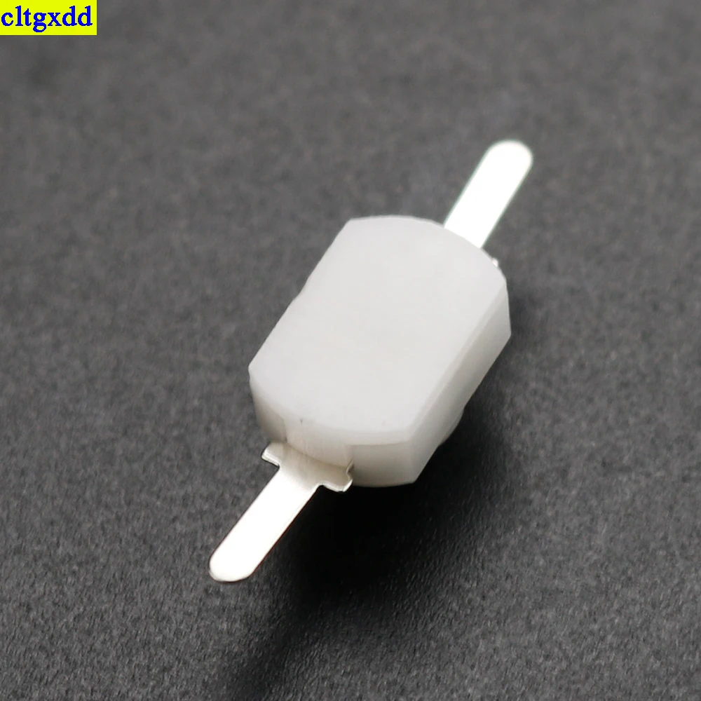 Cltgxdd 10piece/batch DC 1A/30V 12 * 8mm Balck/white 2-pin mini button switch 12x8mm for flashlight self-locking switch