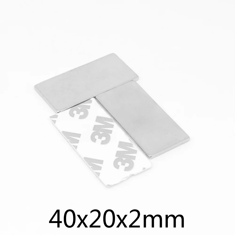 2-5-10-15-20-50pcs-40x20x2mm-block-strong-powerful-magnets-with-3m-self