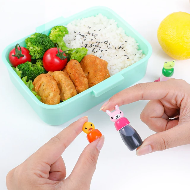 3pcs Portable cartoon Mini Sauce box Small Sauce Container Kids