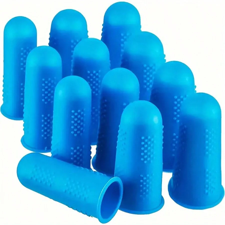 Silicone Hot Glue Gun Finger Covers Anti-cut Heat Resistant Finger Sleeves Cooking Kitchen Tools 12Pcs finger protector,finger guard