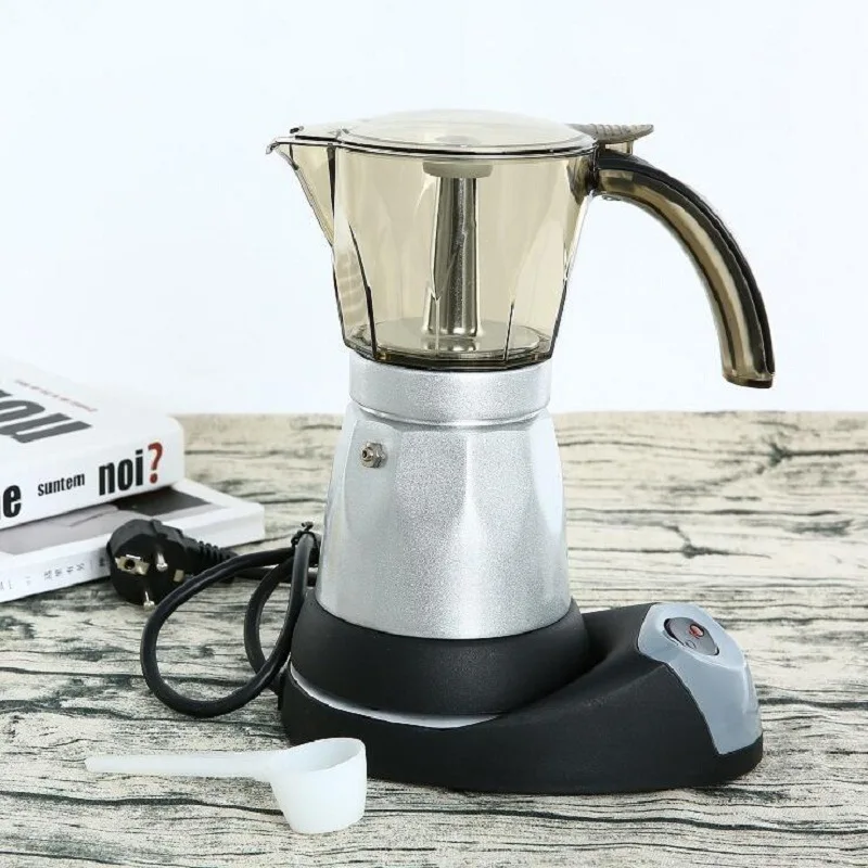 Caffettiera Italiana, 480 W 300 Ml/6 Tazze Moka Elettrica, Caffettiera