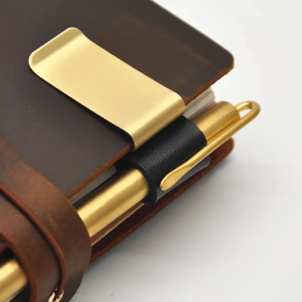 Retro Pure Copper Stainless Steel Pen Clip Multi-purpose Metal Bill Clip Suitable For Notebook Memo Note Sticker Label 1PC pen clip