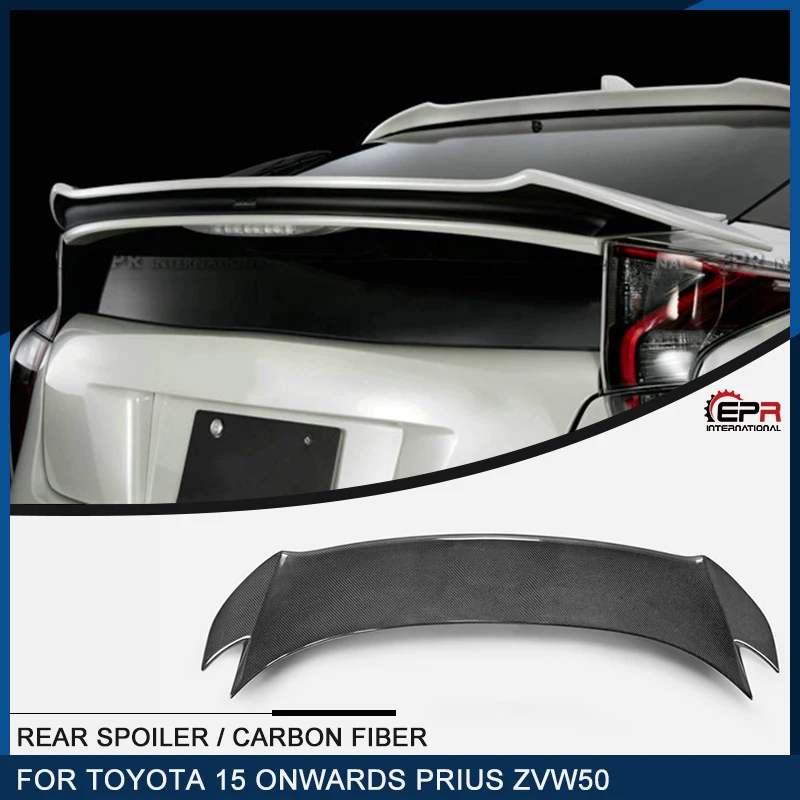 For Toyota Prius Zvw50 1518 Skbl Type Carbon Fiber Rear Wing