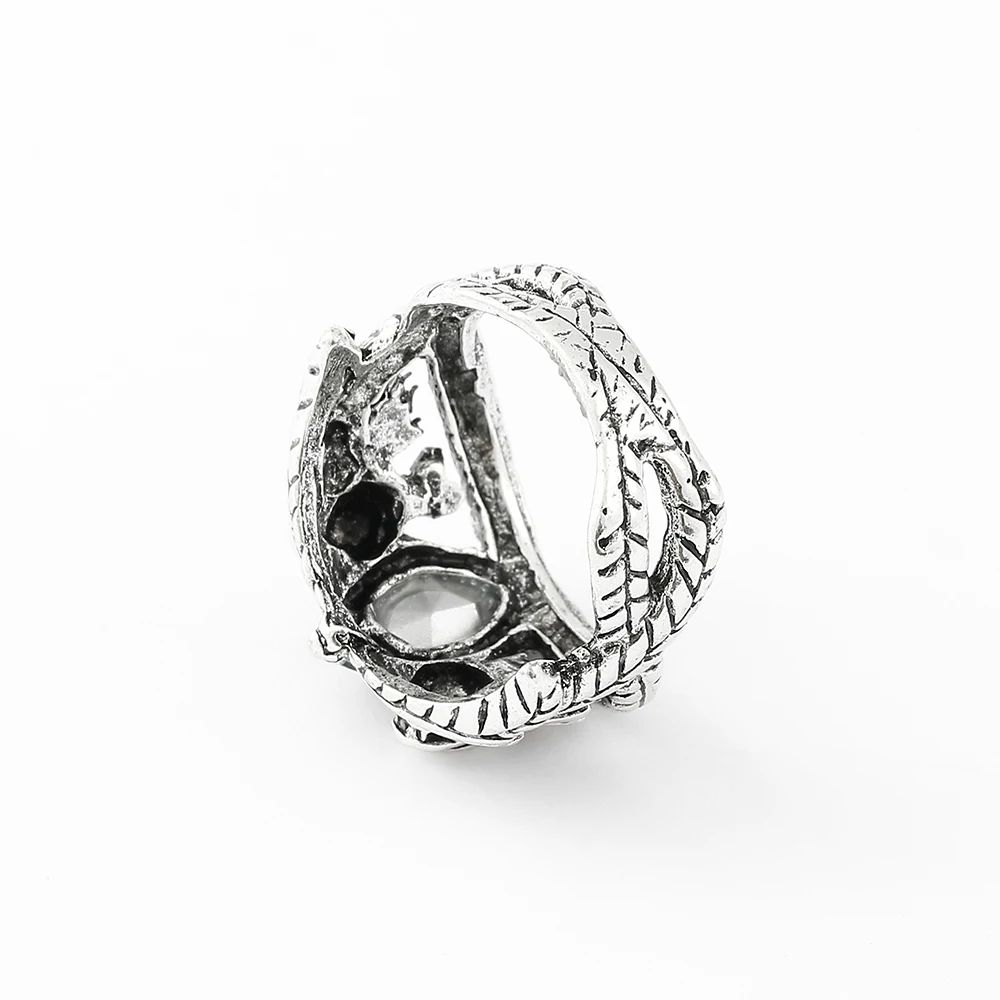 Anello del Signore di Barahir, Aragorn, Gondor, Anelli di Cristallo Verde, Creatività Cosplay, Gioielli di Personalità, Regali per Uomini - immagine 6