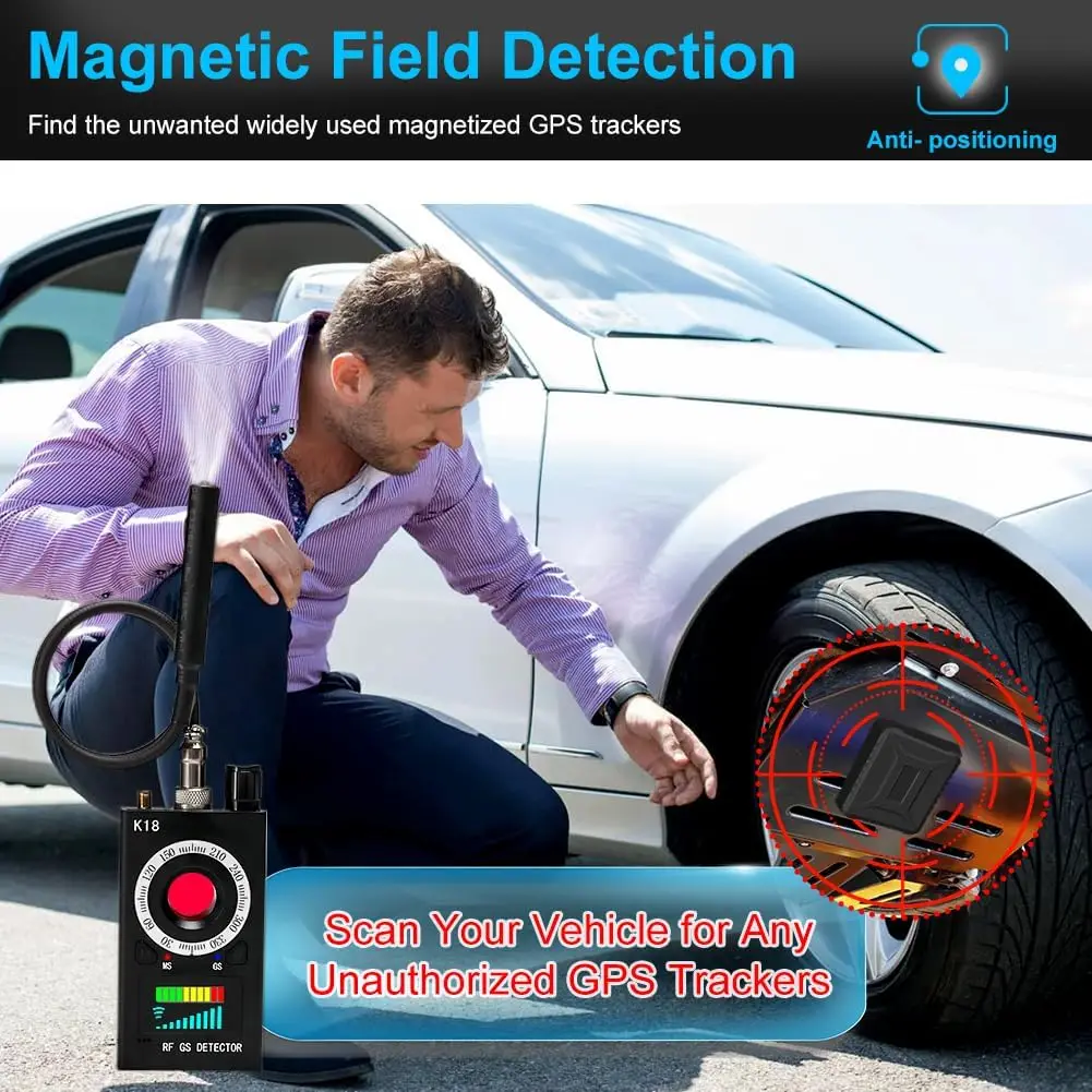 Hidden Camera Detectors Device Detector,Spy Detector,RF/Bug Signal Scanning/IR Mode Detection/Magnetic Field Detection