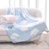 Baby Blanket Baby Boy Girl Swaddle Wrap Infant Stroller Cover Kids Bedding Blanket Baby Blankets Newborn 3D Clouds Print Flannel 4