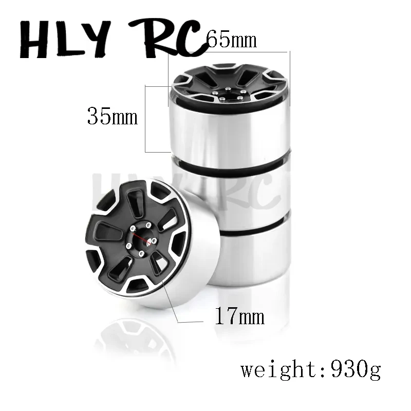 

4pcs 232g/pcs Heavy Duty 2.2" Beadlock Wheel Rim Hub for 1/10 RC Crawler Car Axial SCX10 Wraith Capra RR10 RBX10 Traxxas TRX4