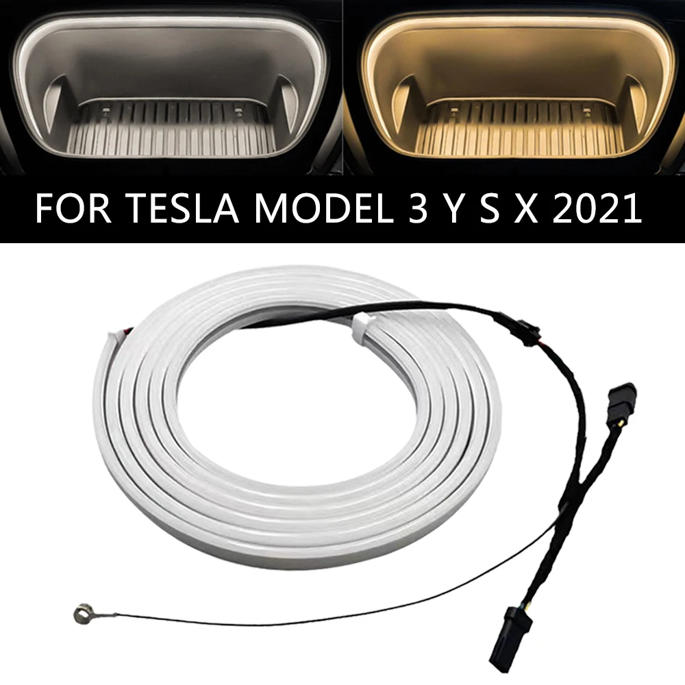 Illuminated Front Trunk Atmosphere Light Strip - Waterproof, Flexible, Easy Install