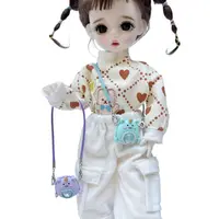 Plastic Doll Shoulder Bag 1/6 1/8 BJD Dolls Bag Colorful Space Backpack For 1/11 OB11 Obitsu11 Dolls DIY Doll Toys Accessories 2
