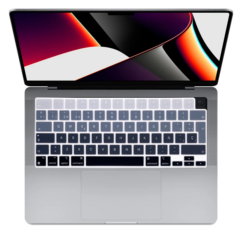 Keyboard Silicone Cover Keyboard Cover EU TPU Skin for Macbook Air 13 M2 A2681 EU Spanish Keyboard Cover Rainbow for Macbook Air 13 A2681 Keyboard Skin