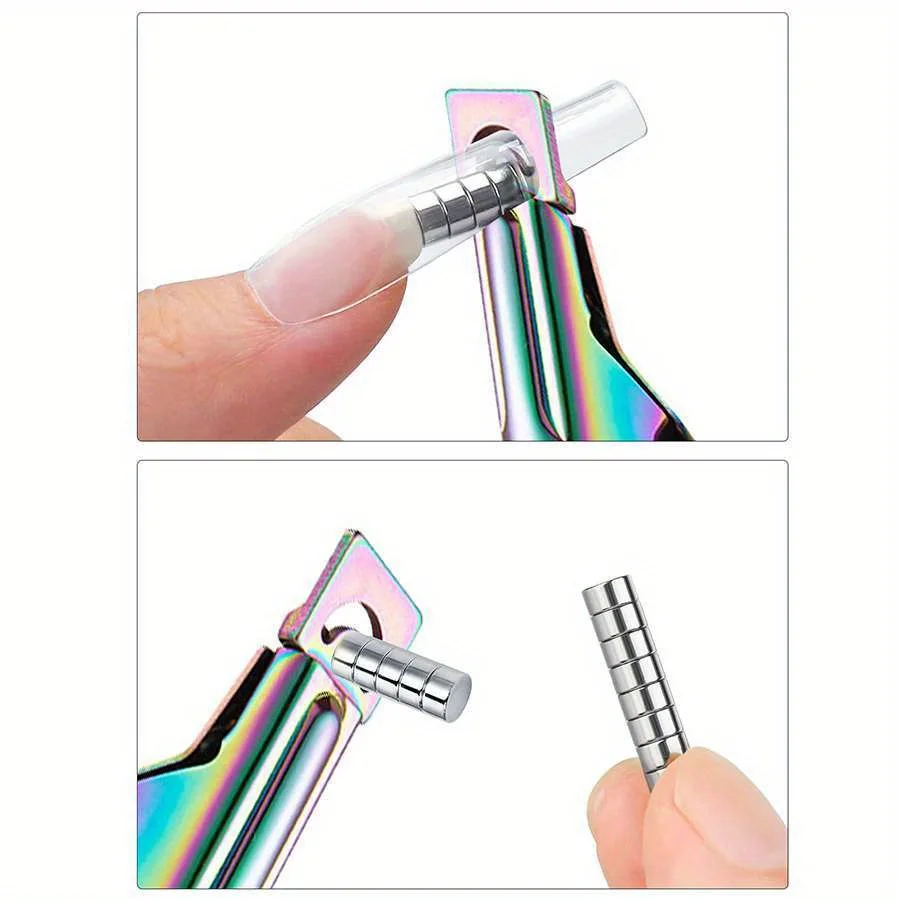 10/20/30/40/50/60Pcs/Bag Nail Art Tools Powerful Magnet Cylindrical Multi-Functional Cat Eye Manicure DIY Design Accessories