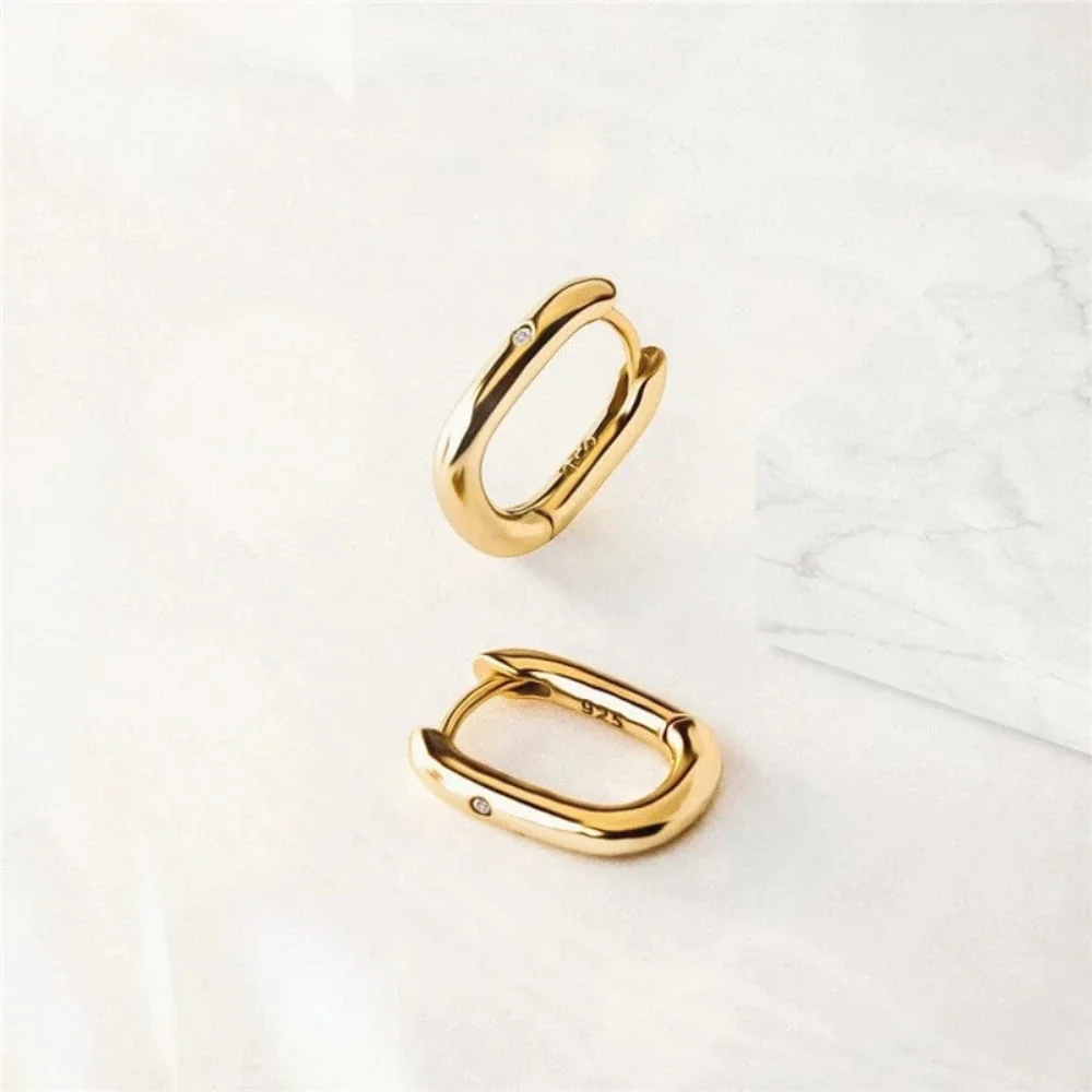 Mariasz Minimalist 1/3Pairs Dainty U-Shaped Stainless Steel Hoop Earrings for Women Gold Color with CZ Huggie Hoops Jewelry - Image 4