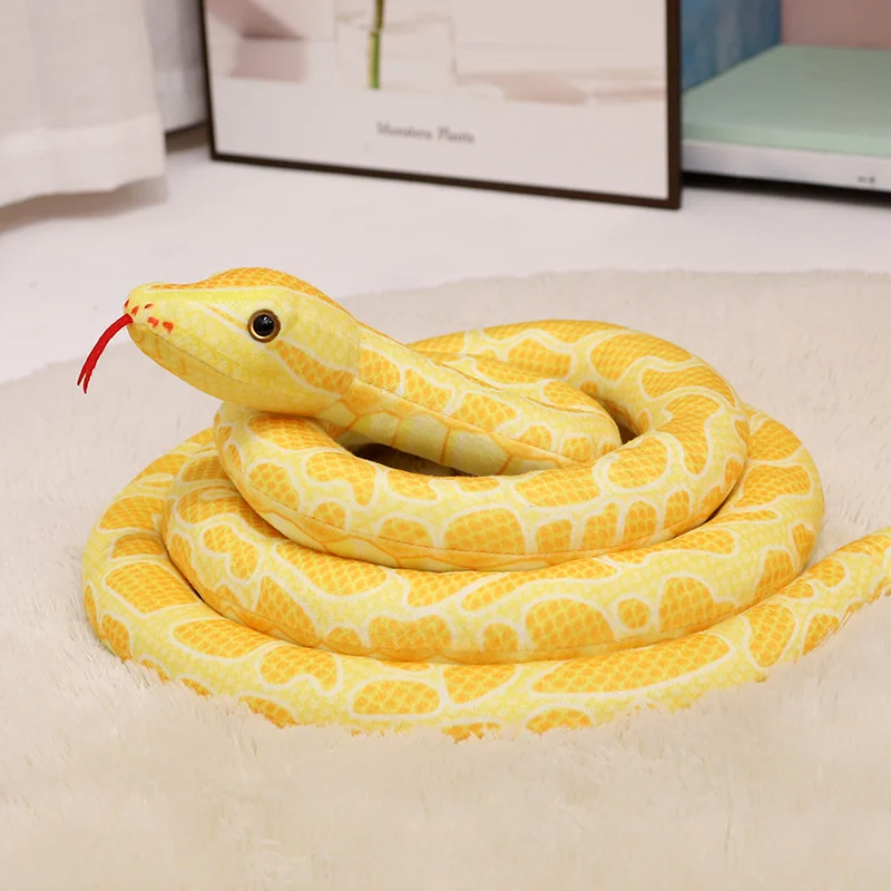 Muñeco de peluche de serpiente larga para niños, Boa Cobra gigante