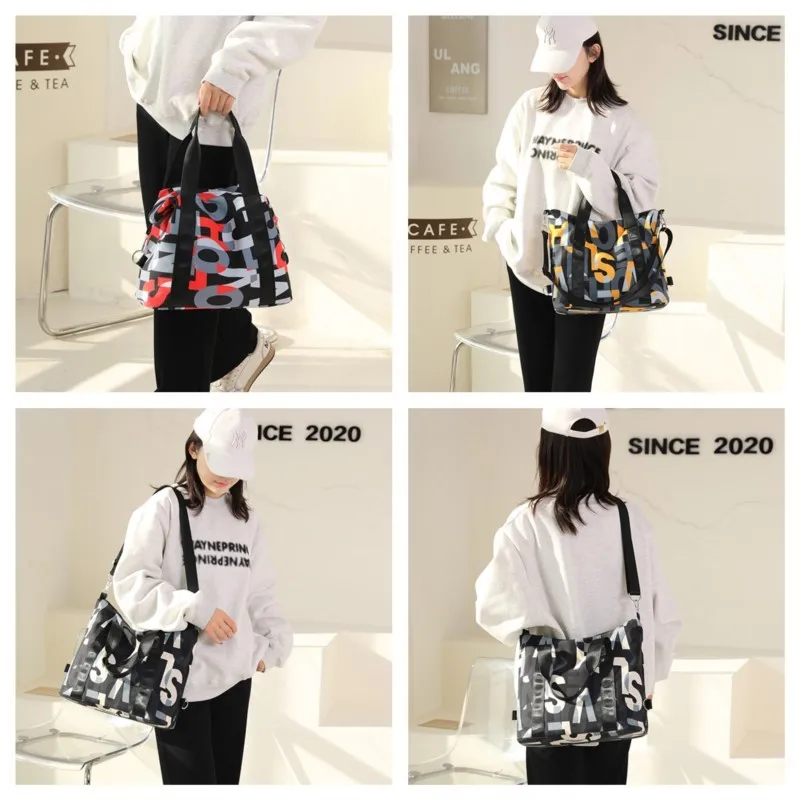 Women's Messenger Bags Waterproof Nylon Shoulder Totes Large Handbag Female Travel Crossbody Bags Top-handle Bag