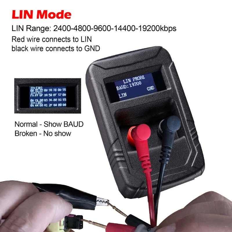 1PC Handheld CAN/LIN Digital Measuring Instrument Baud Rate Tester Car BUS Analyzer Measurement Automotive Maintenance car scanner circuit tester kit