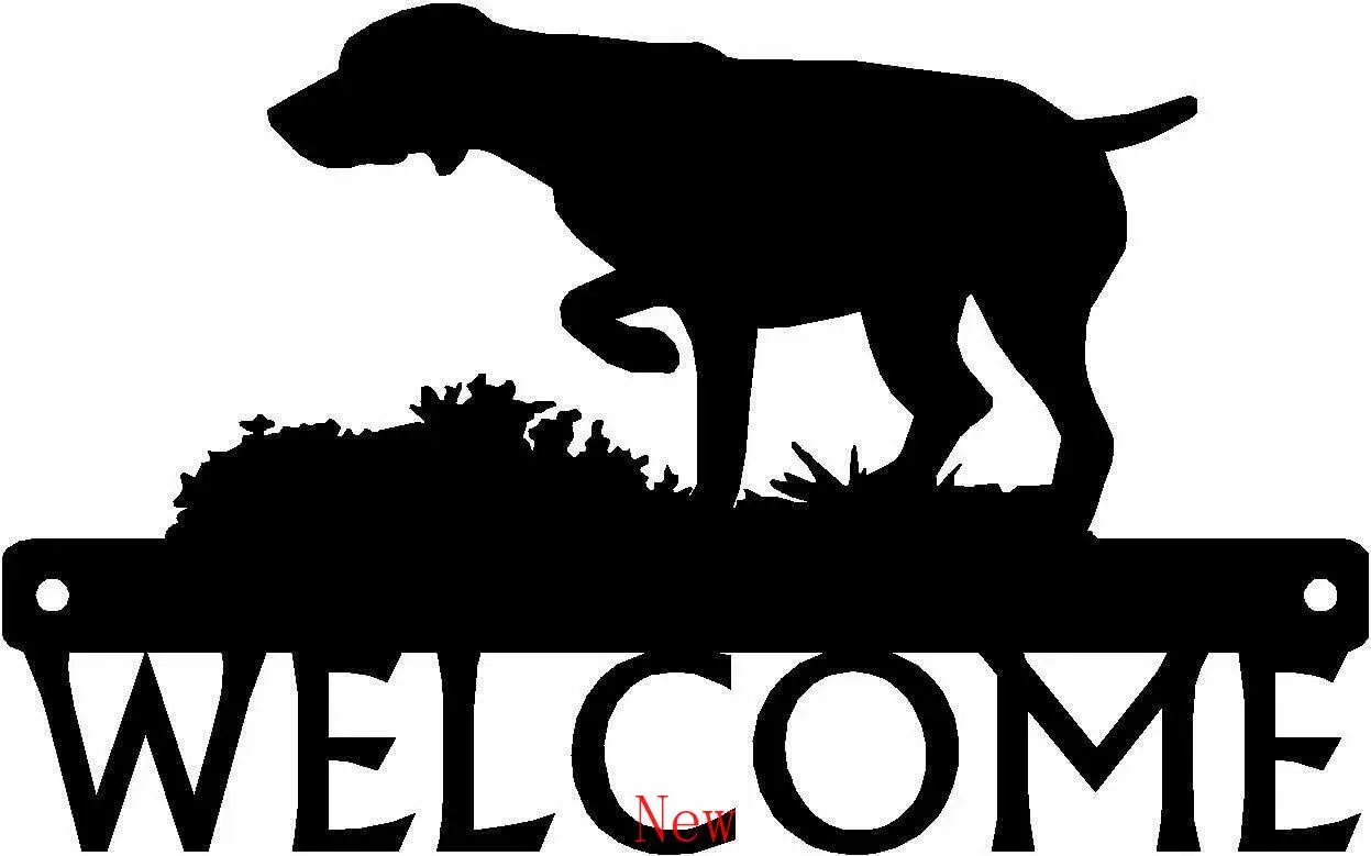 

Promotion German Shorthaired Pointer Gsp On Point Dog Welcome Sign Home Decoration Accessories On The Wall