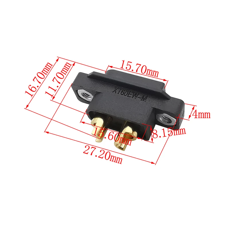 Connettore Passante Impermeabile PG16 Con XT60 Maschio 12AWG 6 Pollici – Montaggio A Pannello, Saldato E Stagnato